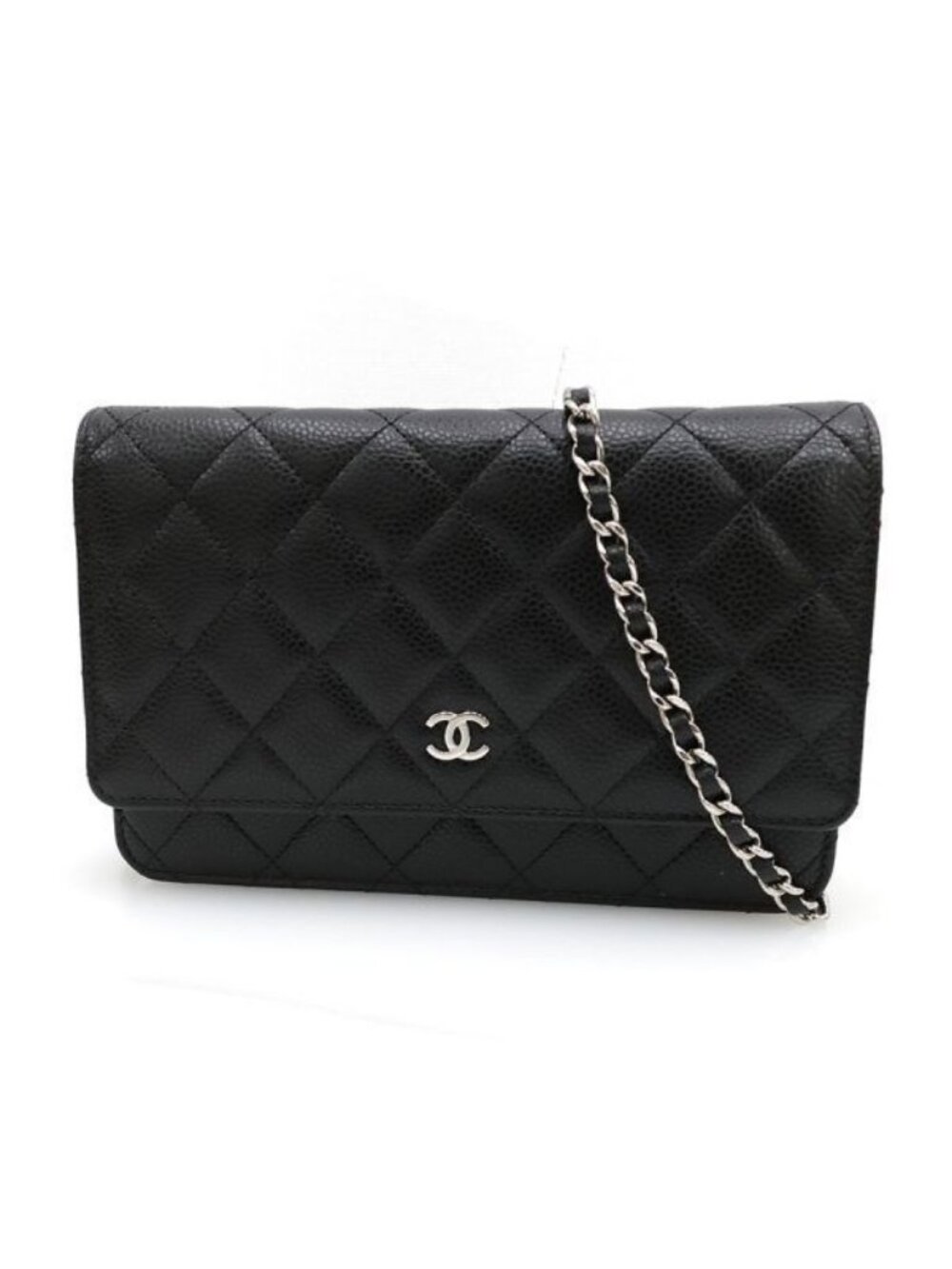 Chanel Caviar Quilted Chain Wallet Shoulder Bag